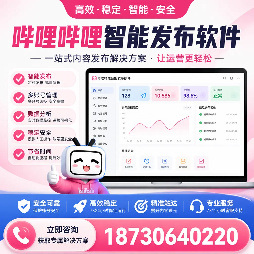 哔哩哔哩智能发布软件选型对比:哪个更适合 潮州 的你?